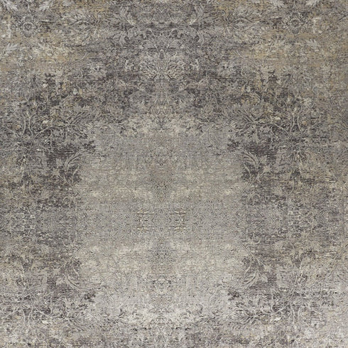 4' X 5' Tan And Gray Oriental Distressed Area Rug